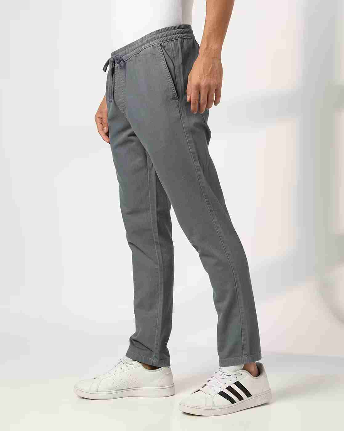 DNMX | Men Regular Fit Pleated Chinos|1
