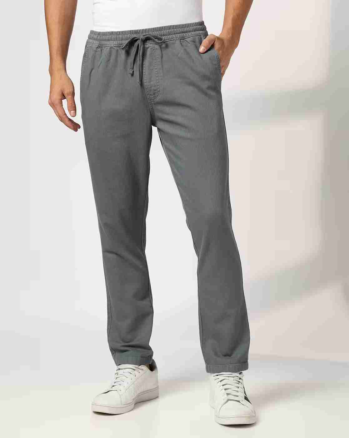 DNMX | Men Regular Fit Pleated Chinos|3