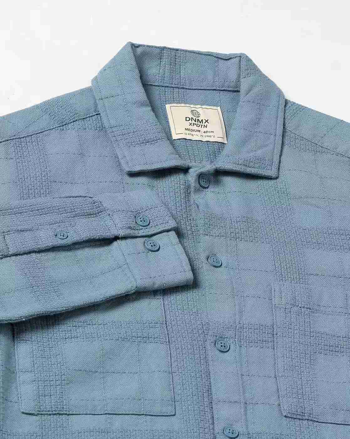 DNMX | Men Checked Regular Fit Shirt with Patch Pockets|6