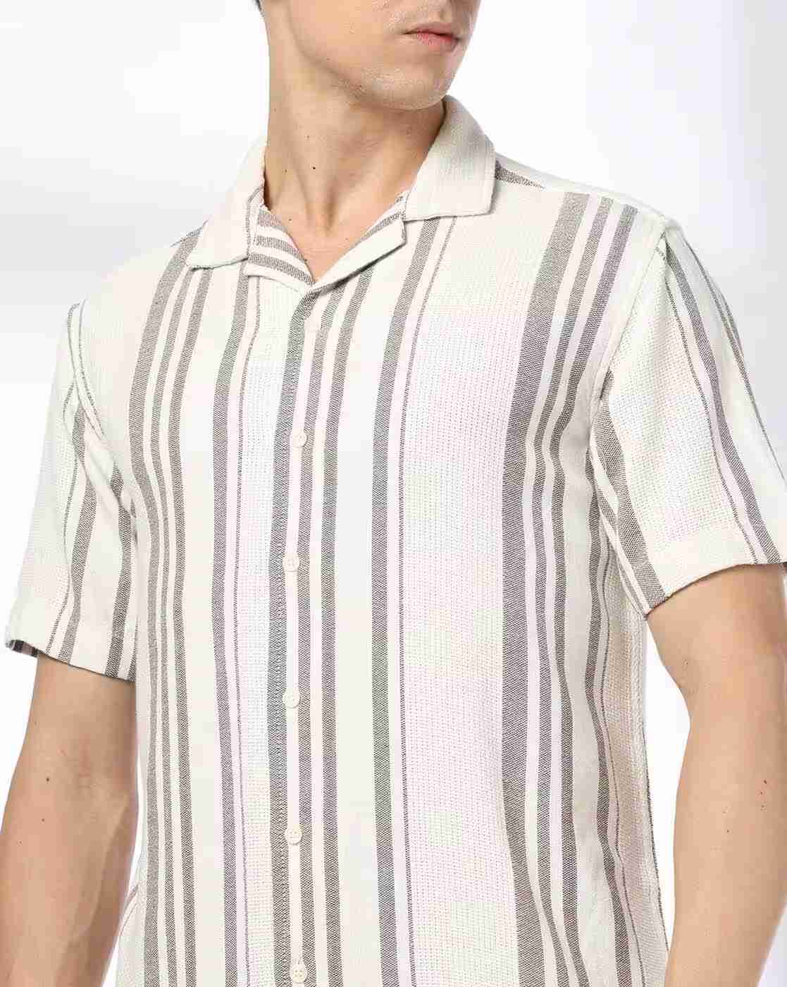 DNMX | Men Striped Regular Fit Shirt|3