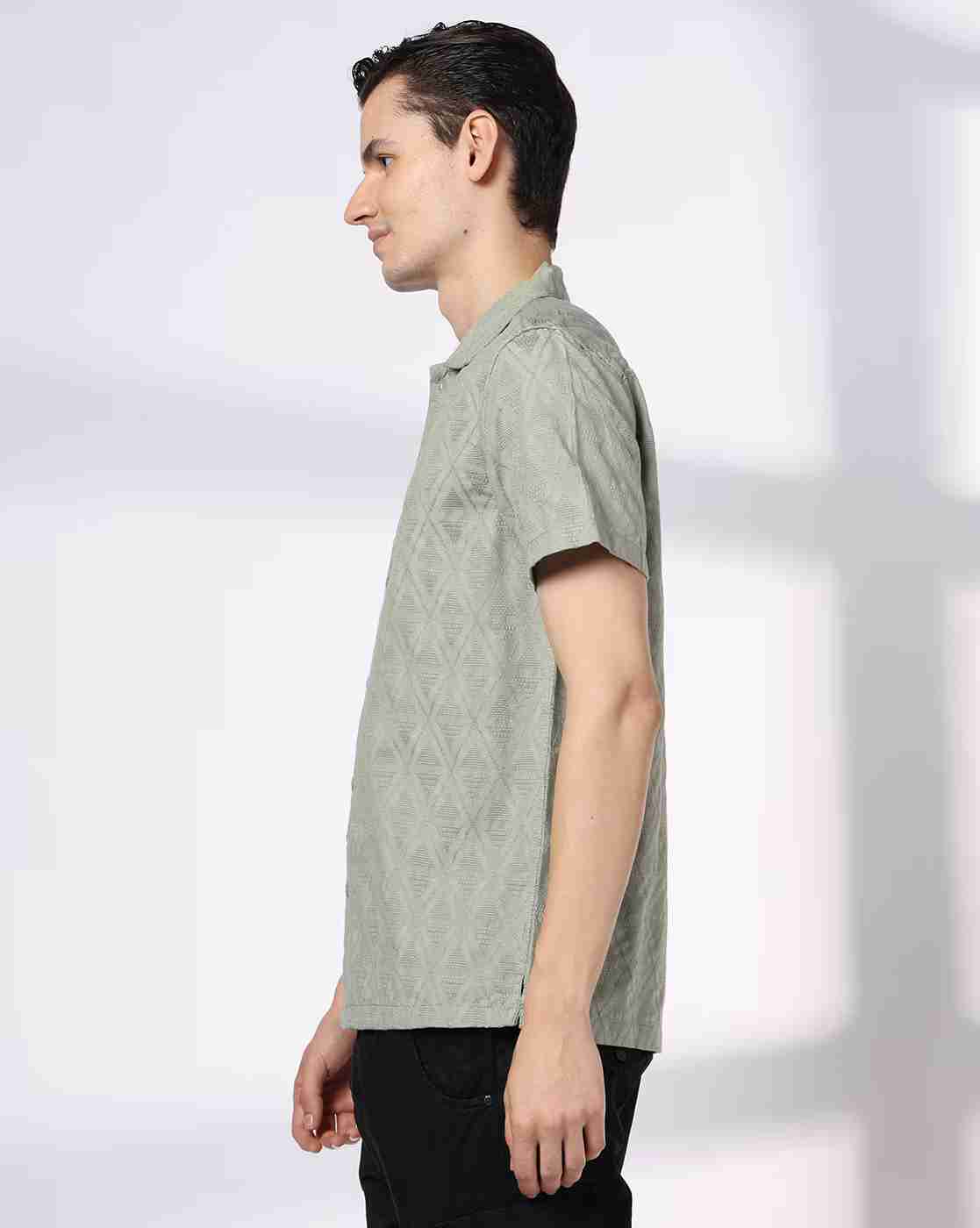 DNMX | Men Geometric Print Regular Fit Shirt|1