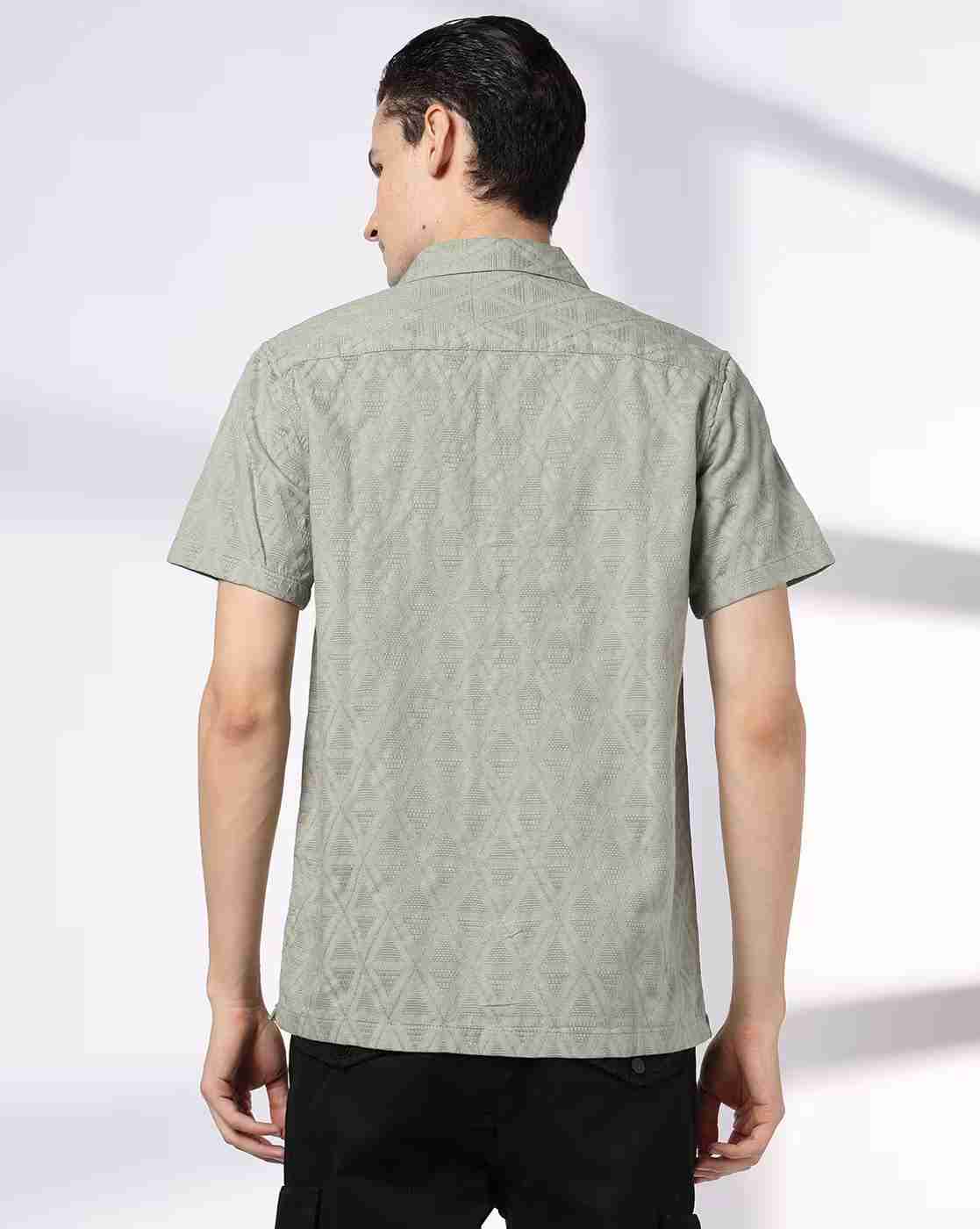 DNMX | Men Geometric Print Regular Fit Shirt|2