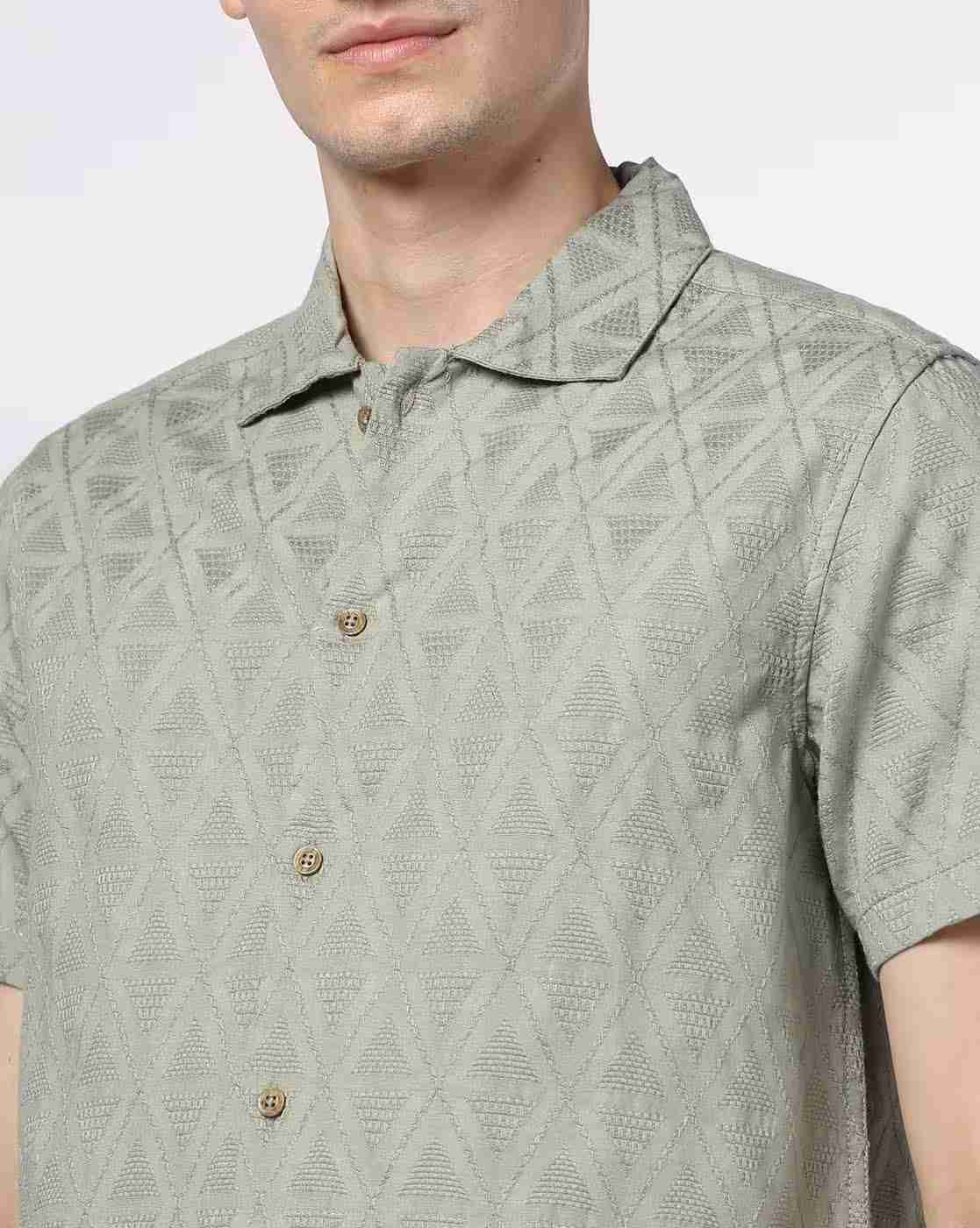 DNMX | Men Geometric Print Regular Fit Shirt|4
