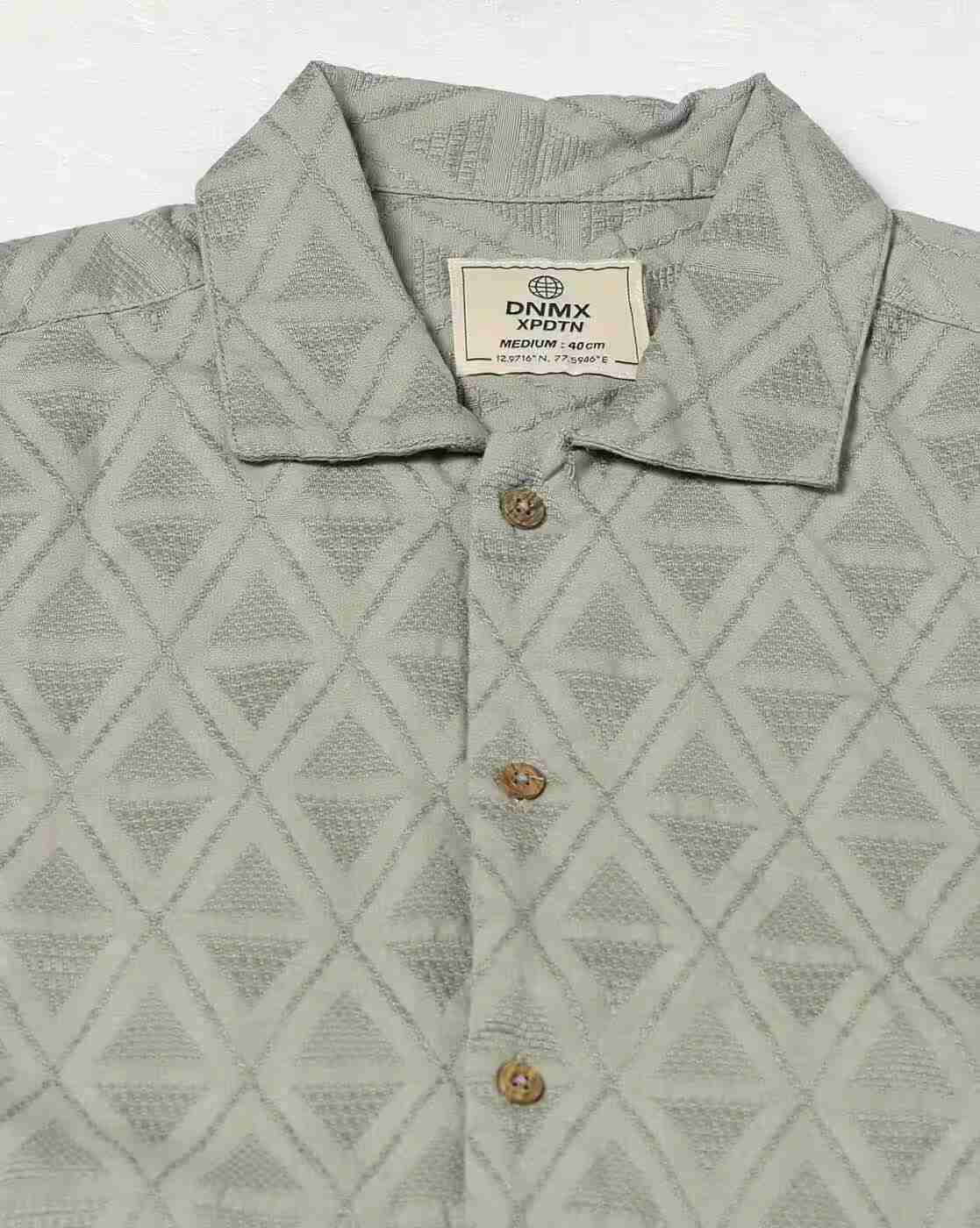 DNMX | Men Geometric Print Regular Fit Shirt|5