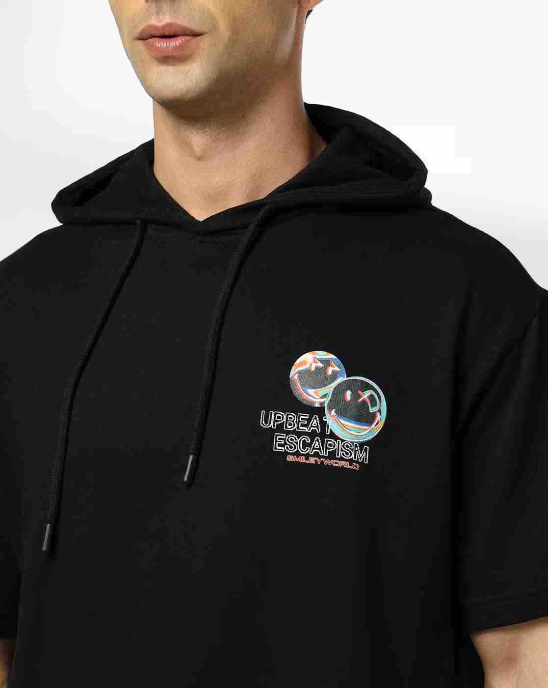 DNMX | Men Graphic Print Hooded T-Shirt|4