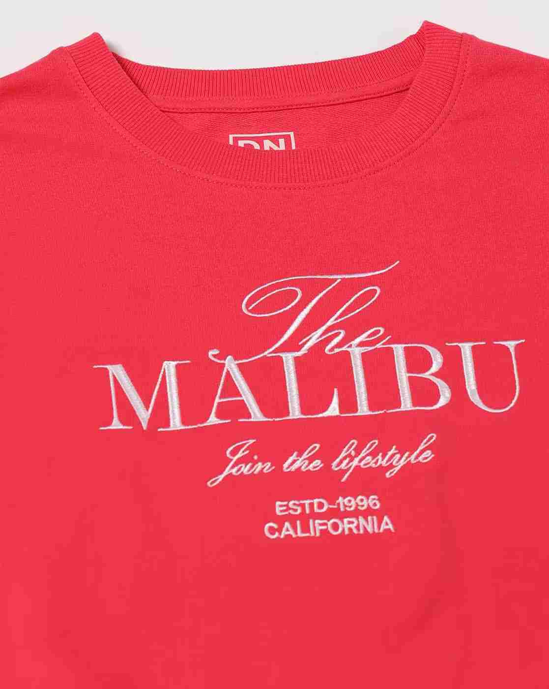 DNMX | Women Embroidered Boxy Fit Cotton Crew-Neck Sweatshirt|4