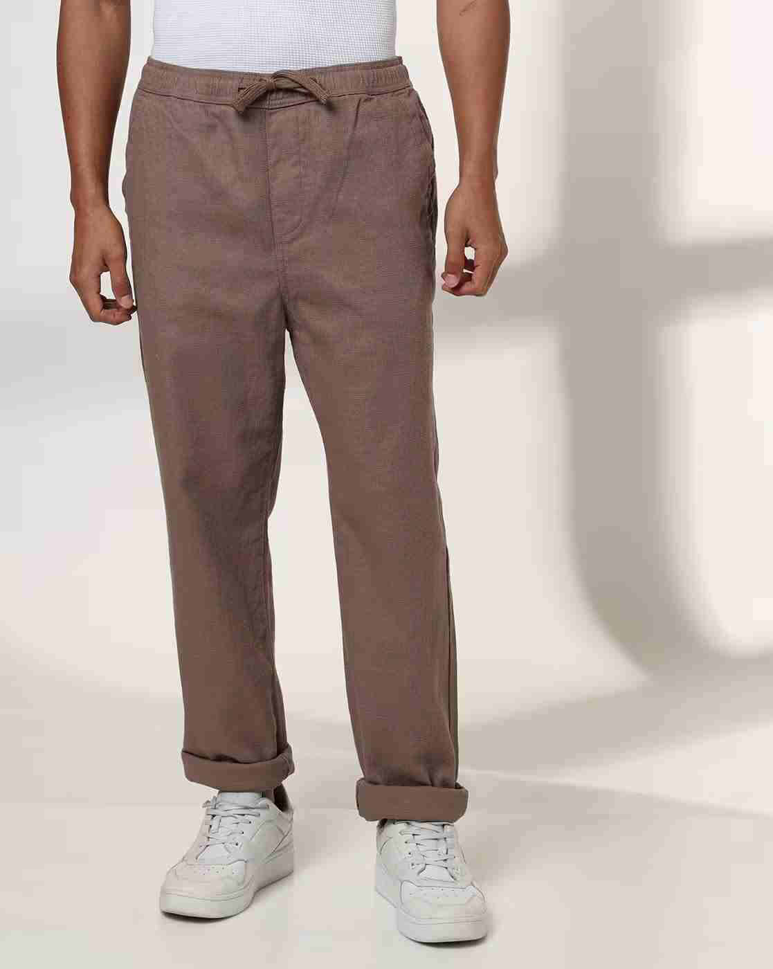 Men Regular Fit Chinos with Insert Pockets