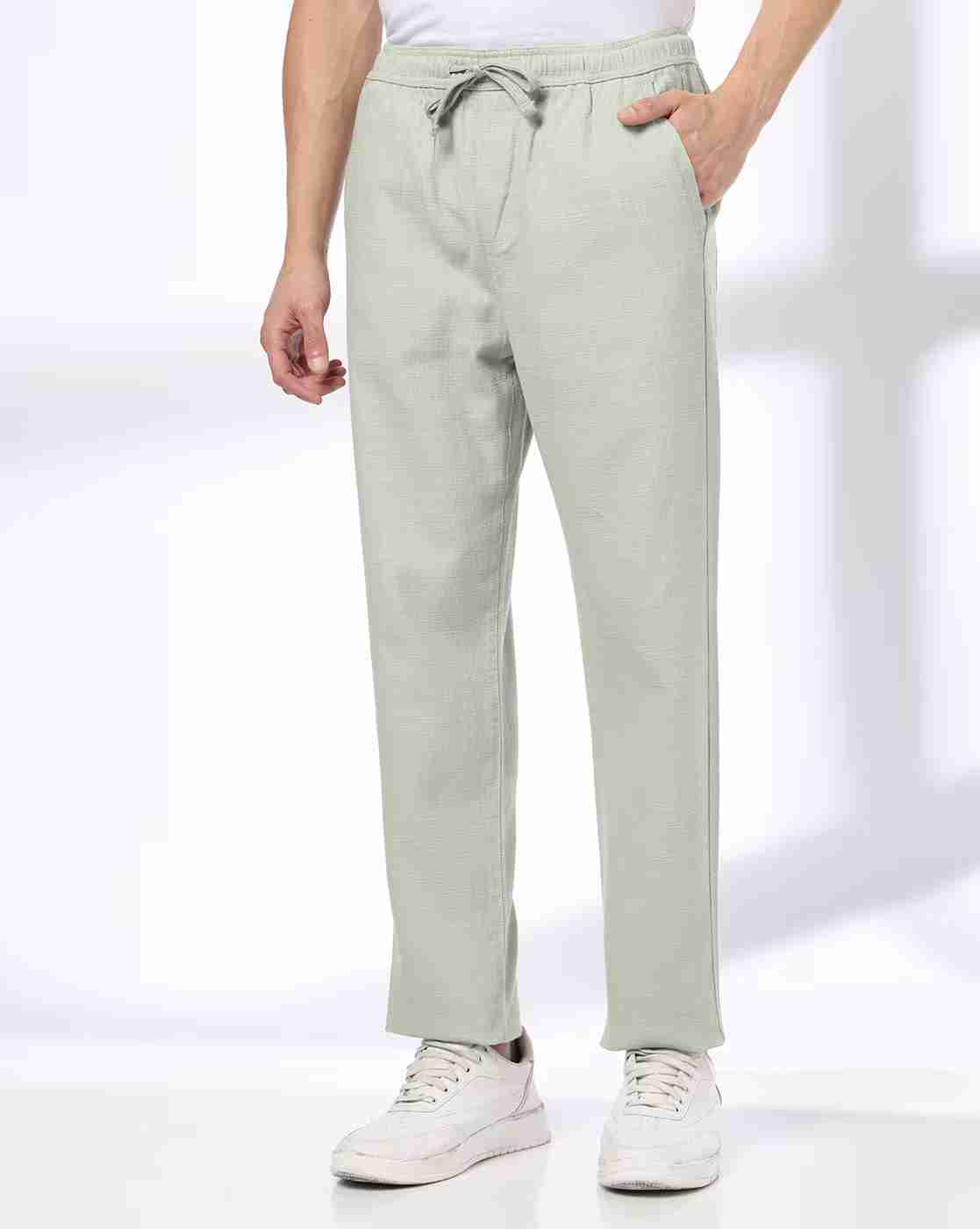 Men Regular Fit Chinos with Insert Pockets