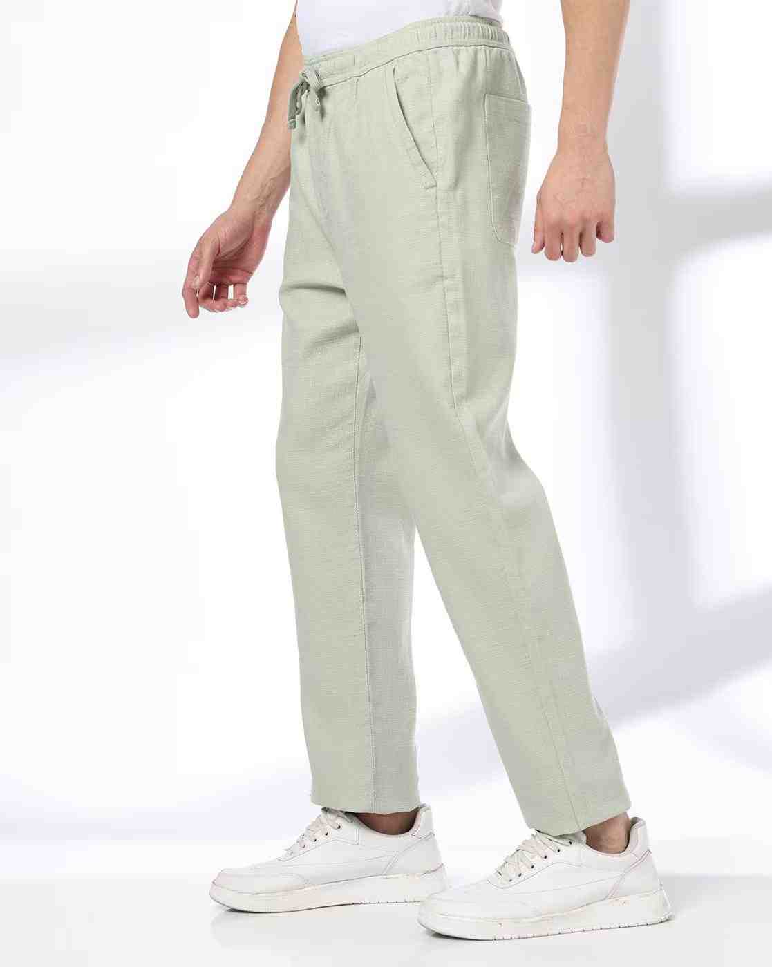 DNMX | Men Regular Fit Chinos with Insert Pockets|1