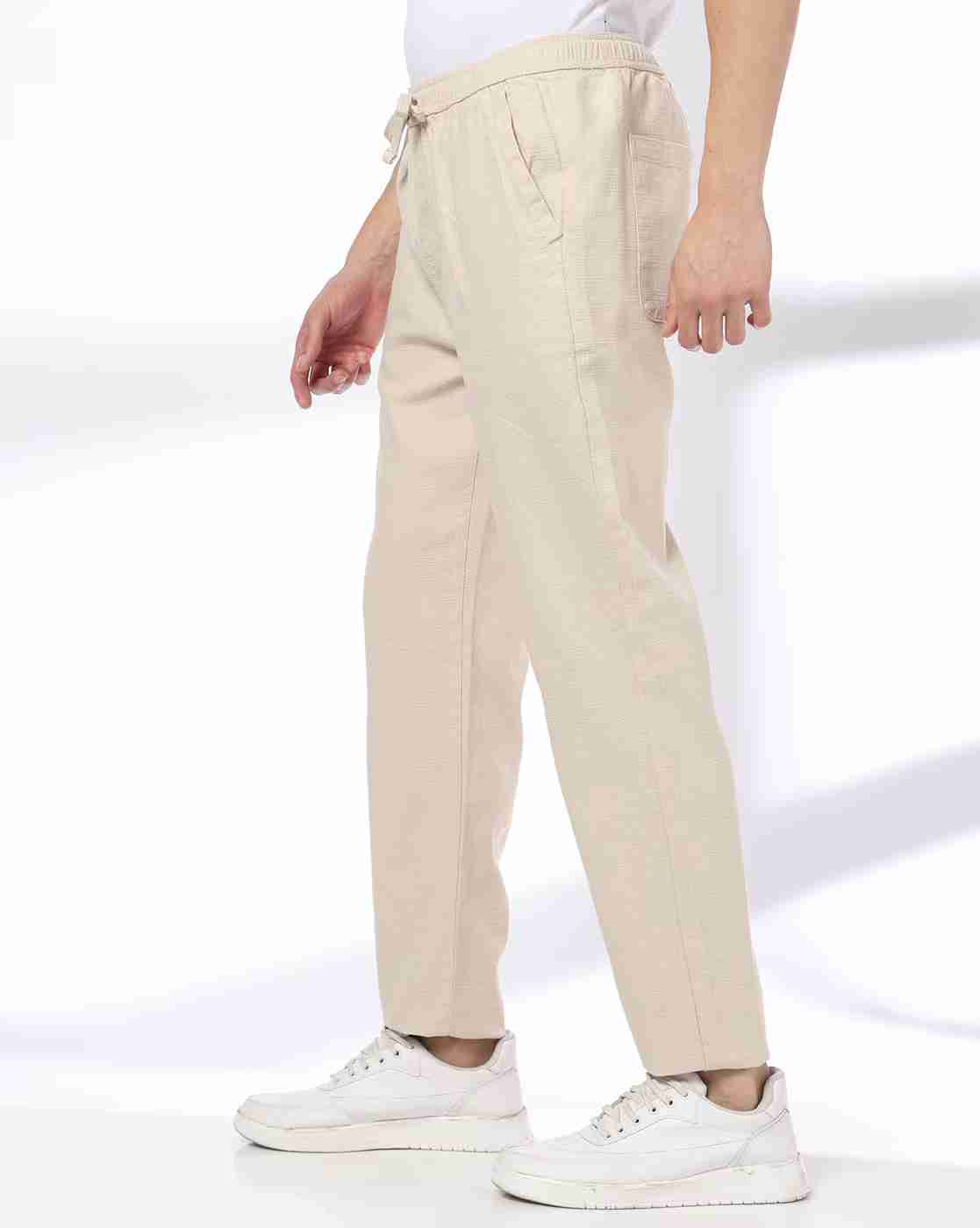 DNMX | Men Regular Fit Chinos with Insert Pockets|1