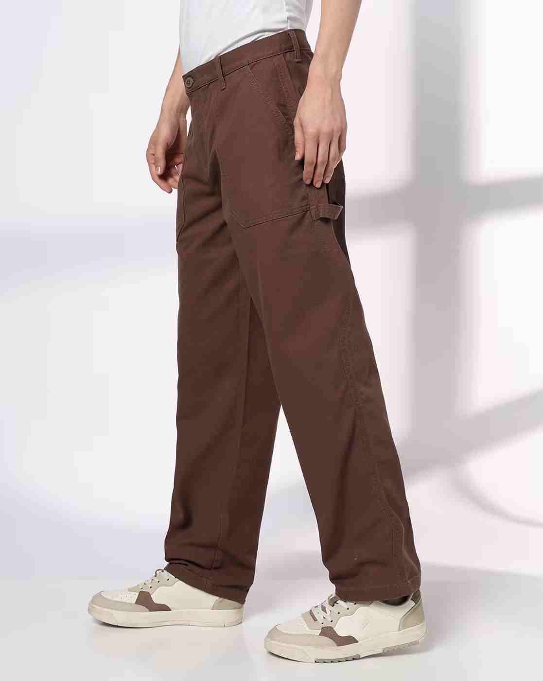 DNMX | Men Carpenter Fit Flat-Front Chinos|1