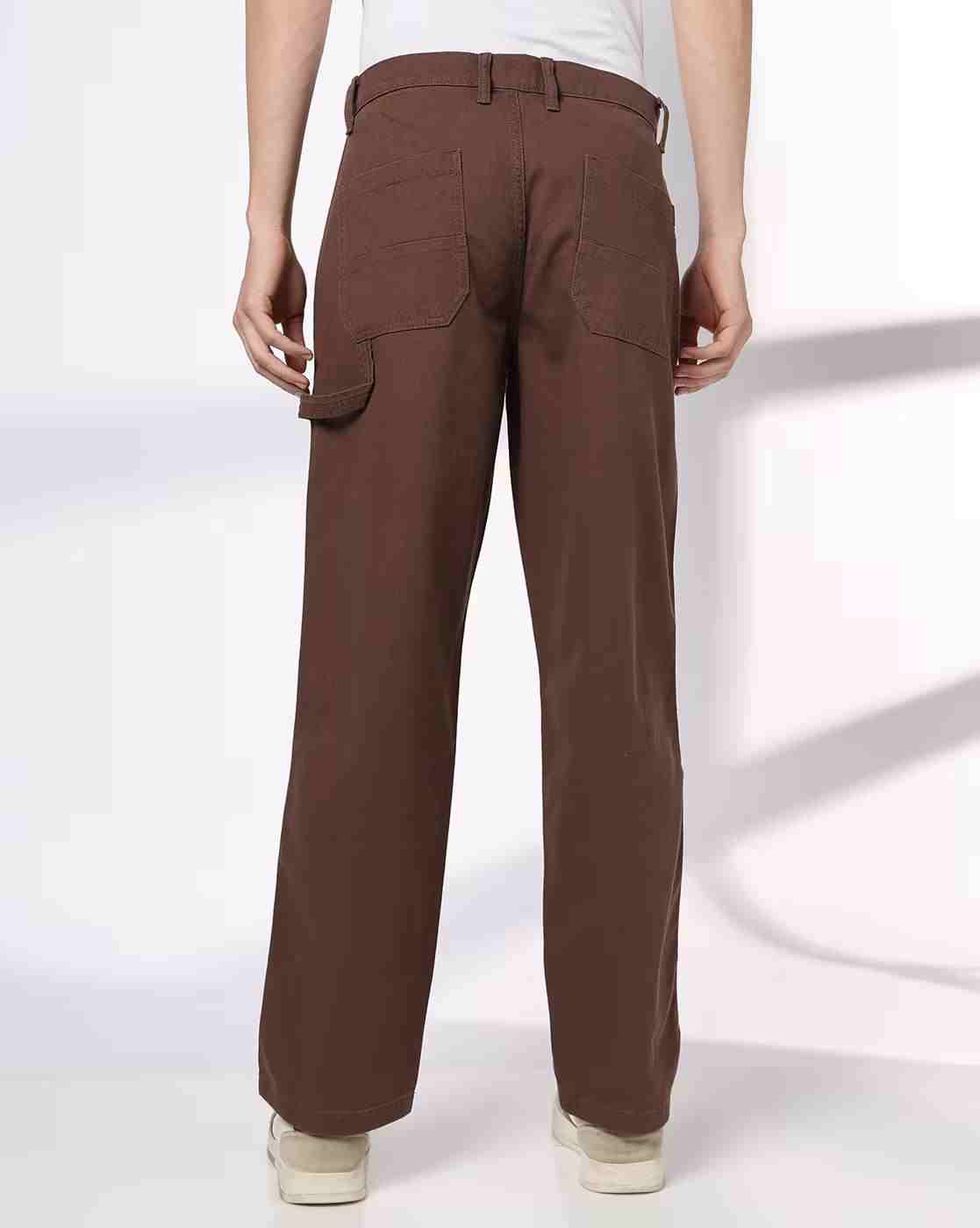 DNMX | Men Carpenter Fit Flat-Front Chinos|2