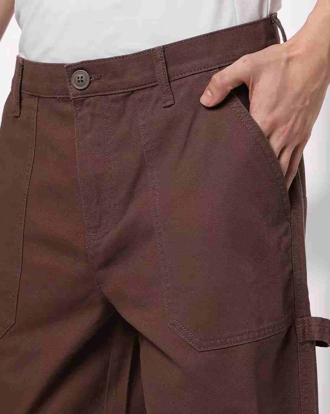 DNMX | Men Carpenter Fit Flat-Front Chinos|3