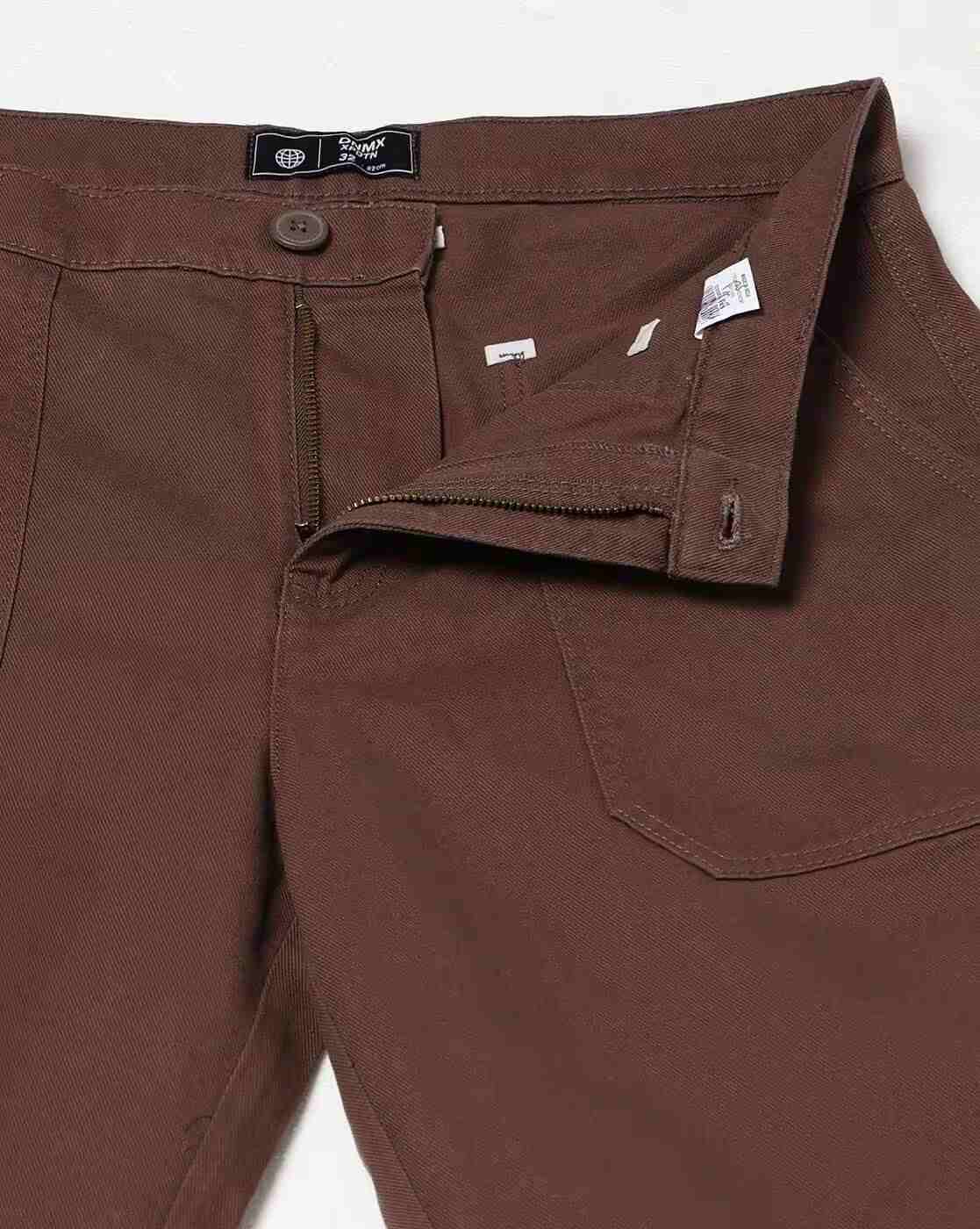 DNMX | Men Carpenter Fit Flat-Front Chinos|4