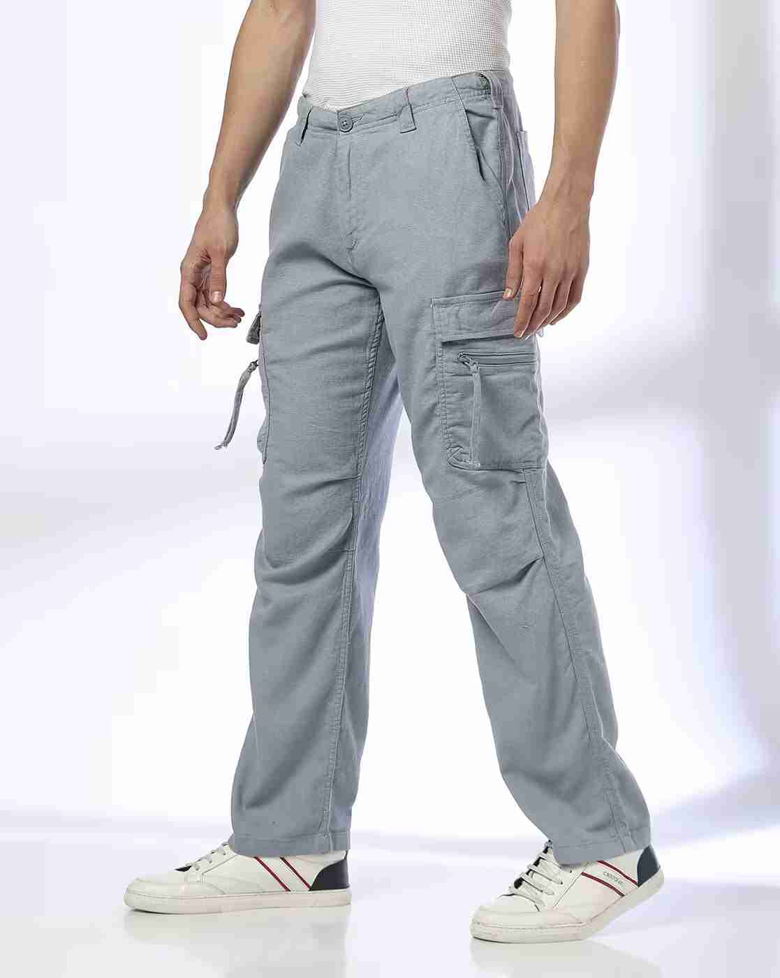 DNMX | Men Patterned Loose Fit Cargo Pants|1
