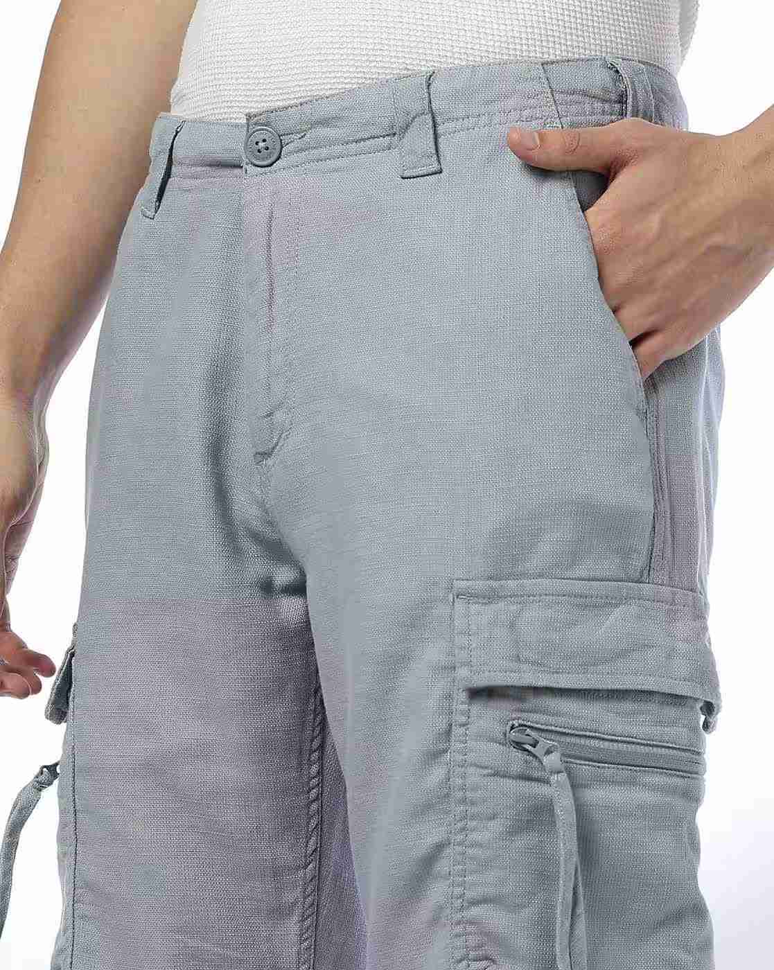 DNMX | Men Patterned Loose Fit Cargo Pants|3