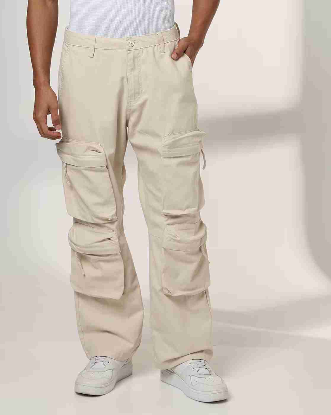 DNMX | Men Loose Fit Cargo Trousers|0