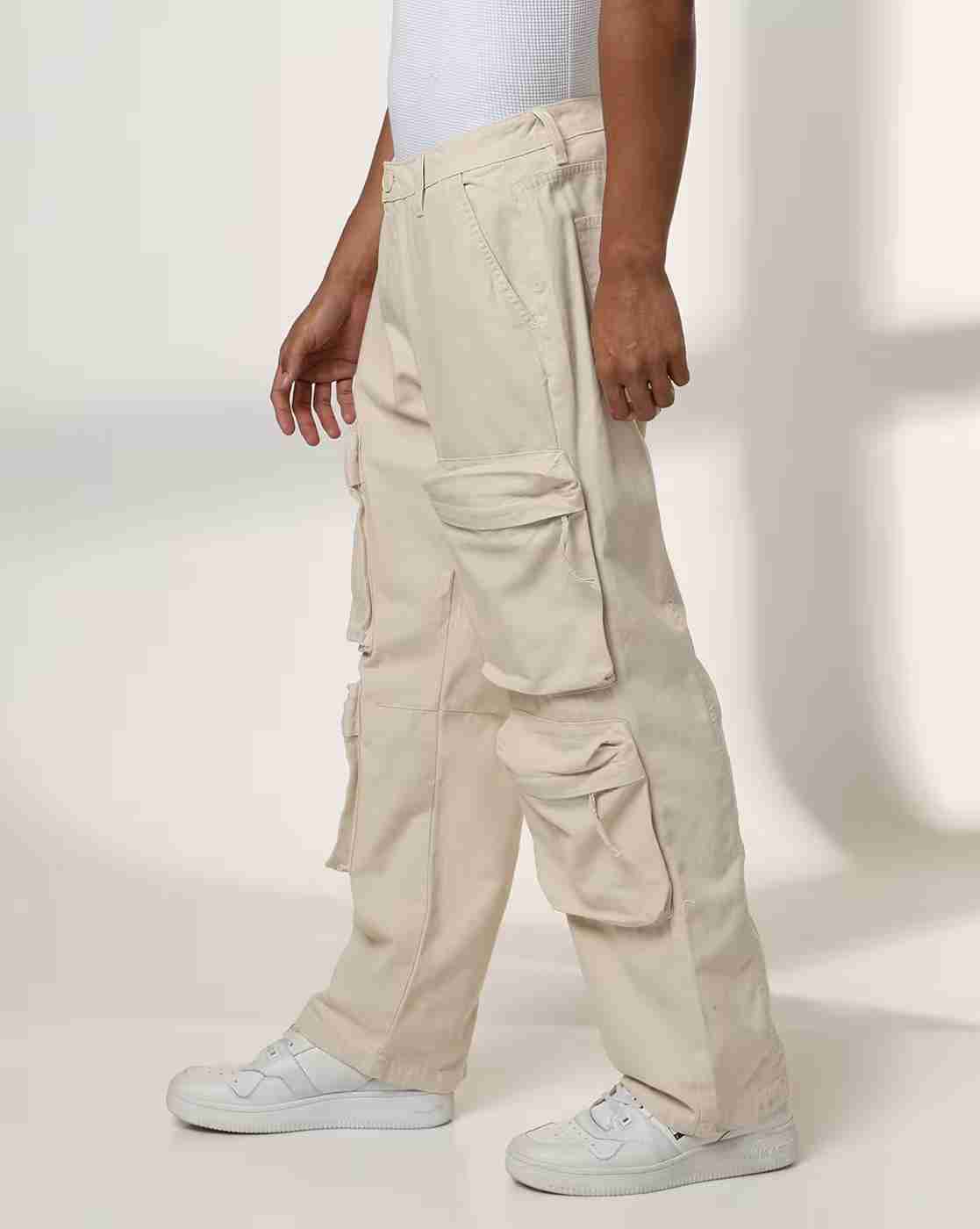 DNMX | Men Loose Fit Cargo Trousers|1