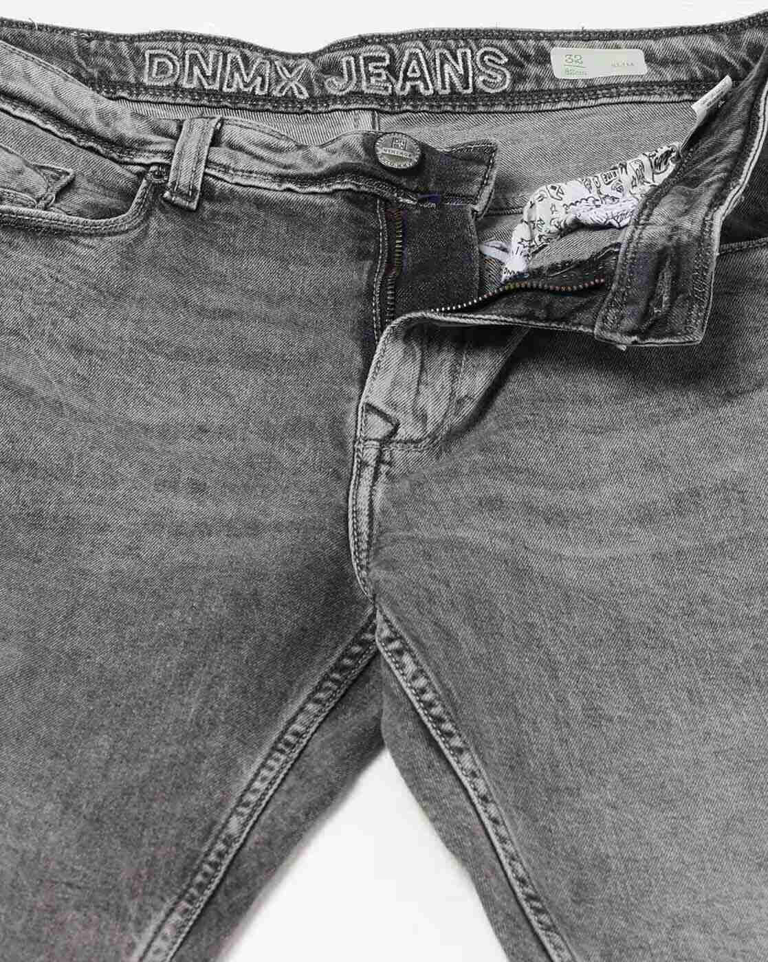 DNMX | Men Mid-Wash Slim Fit Jeans|4