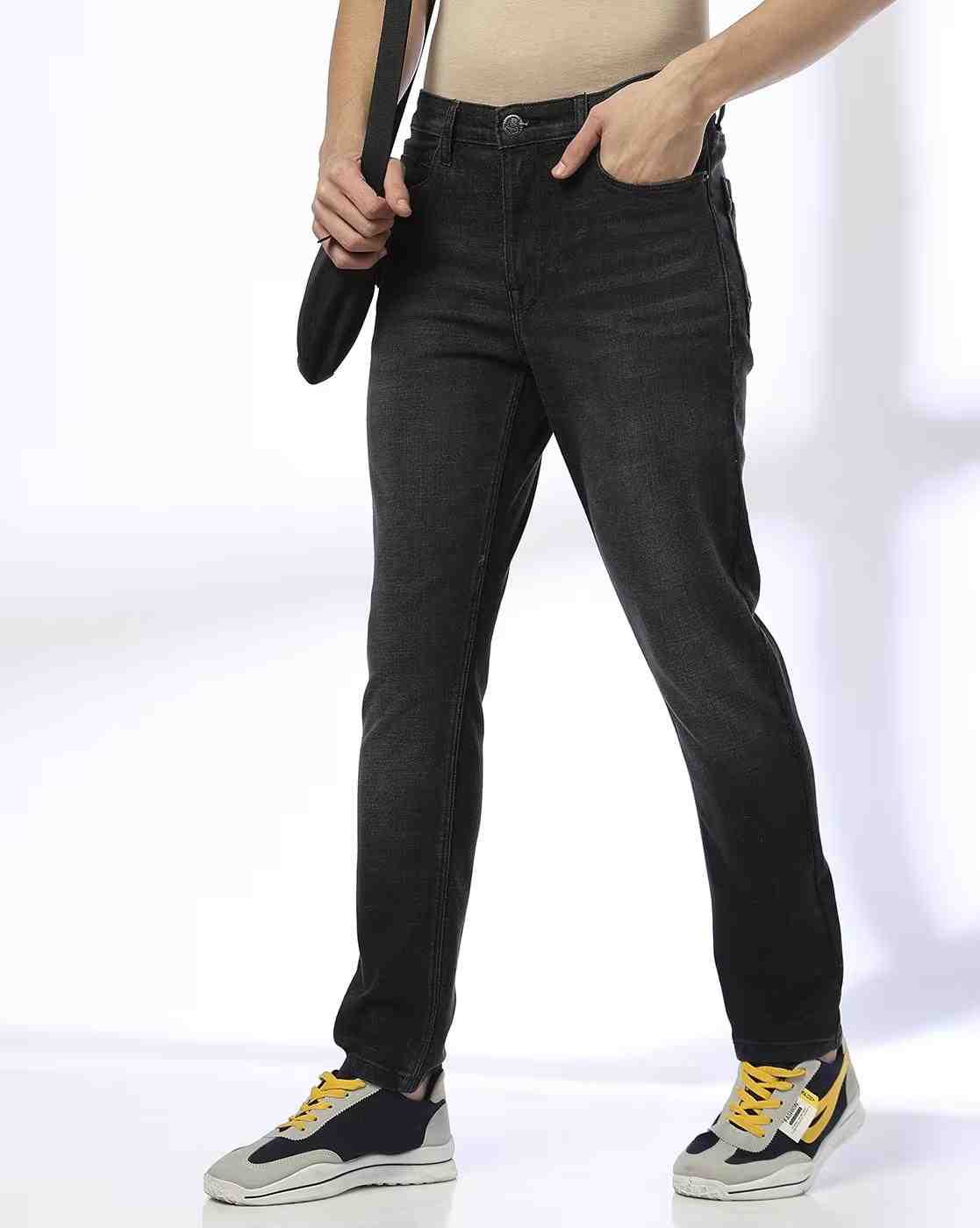 DNMX | Men Lightly Washed Skinny Fit Jeans|0