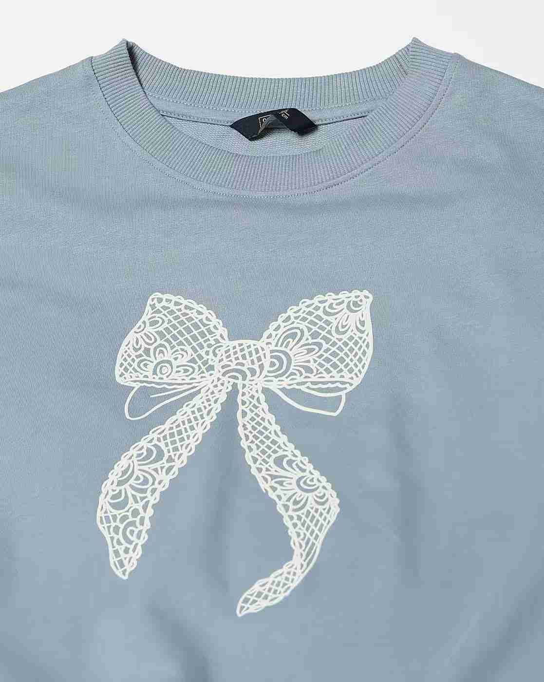 DNMX | Women Embroidered Boxy Fit Cotton Crew-Neck Sweatshirt|4
