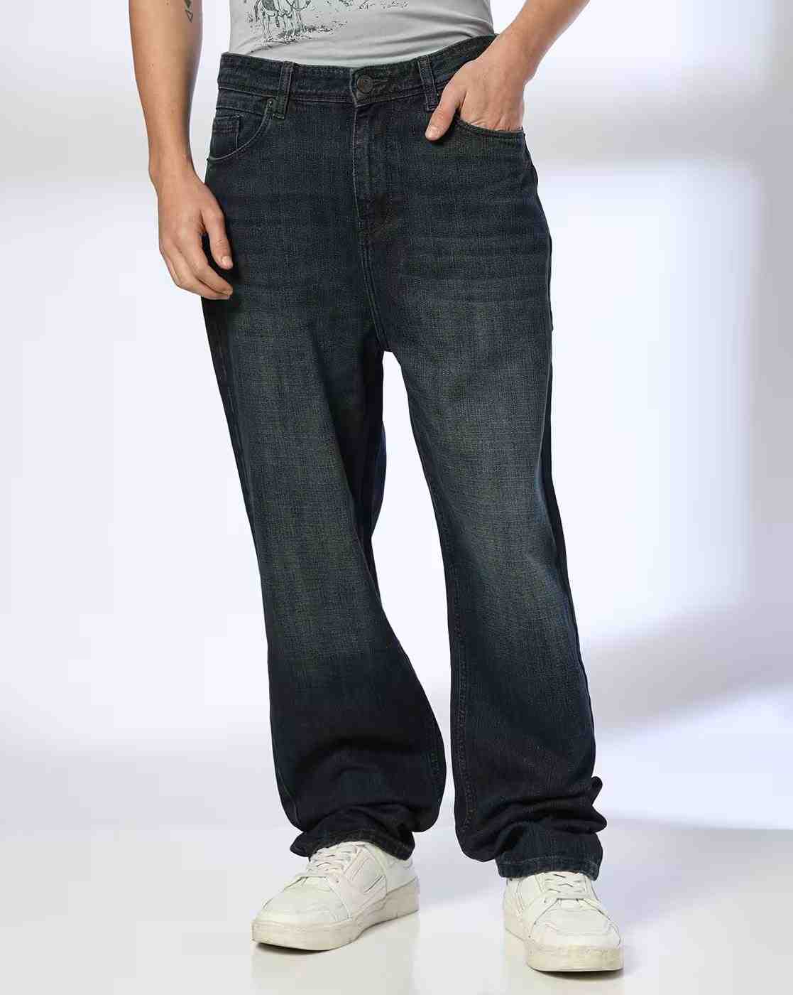 Men Mid-Wash Relaxed Fit Jeans