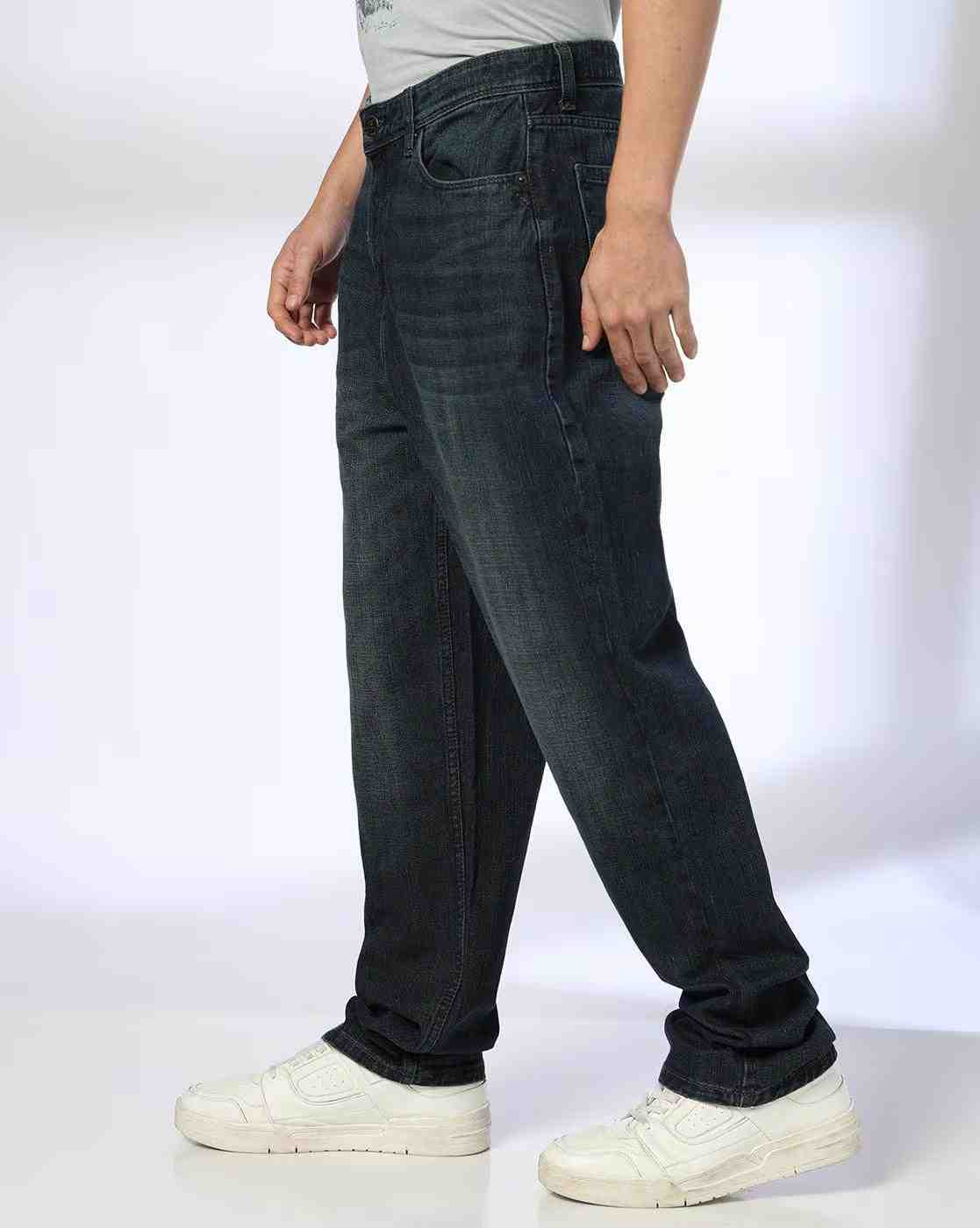 DNMX | Men Mid-Wash Relaxed Fit Jeans