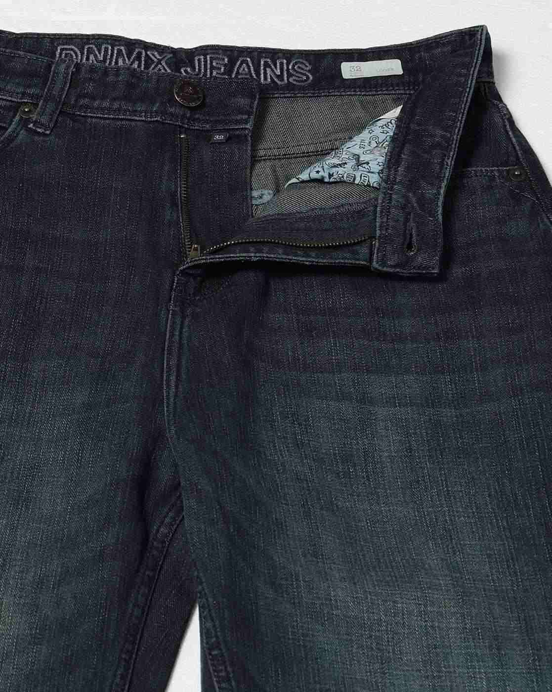 DNMX | Men Mid-Wash Relaxed Fit Jeans|4