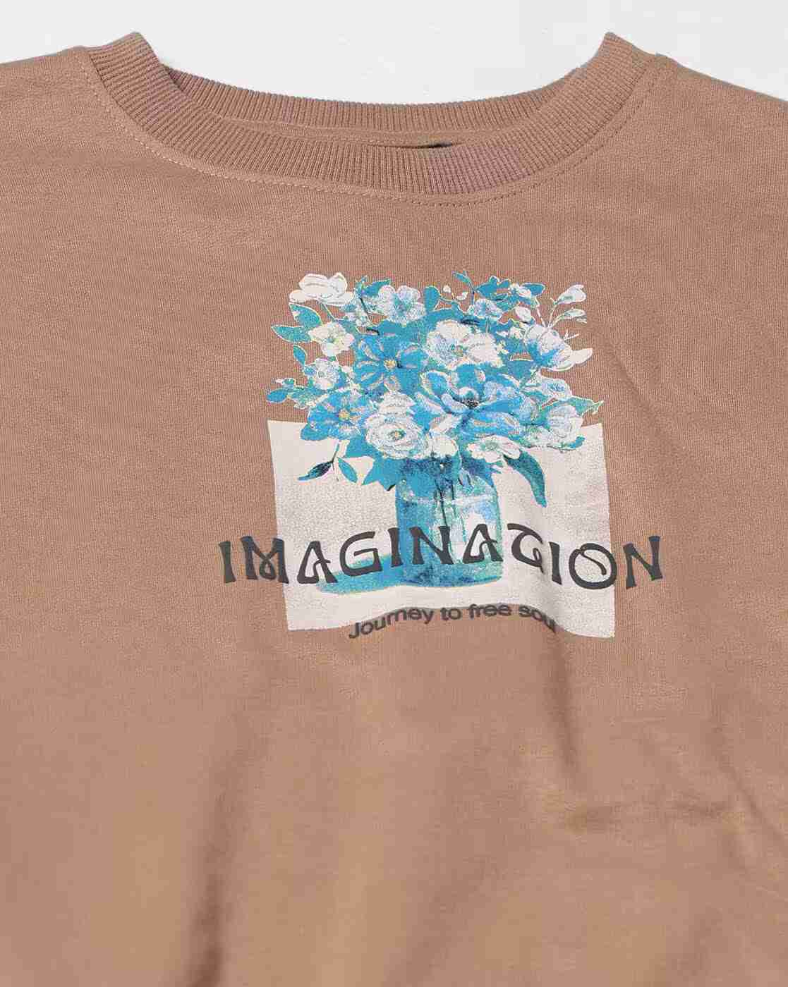 DNMX | Women Floral Print Boxy Fit Sweatshirt|4