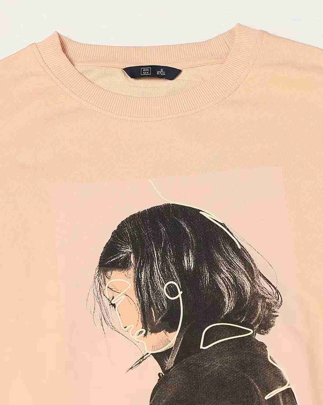 DNMX | Women Graphic Print Boxy Fit Sweatshirt|5