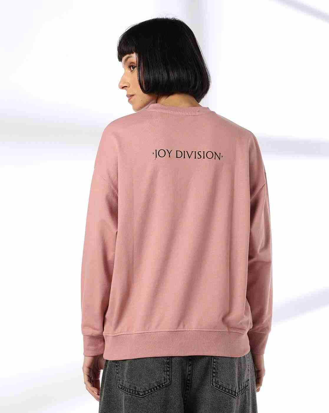 DNMX | Women Joy Division Print Boxy Fit Crew-Neck Sweatshirt|2
