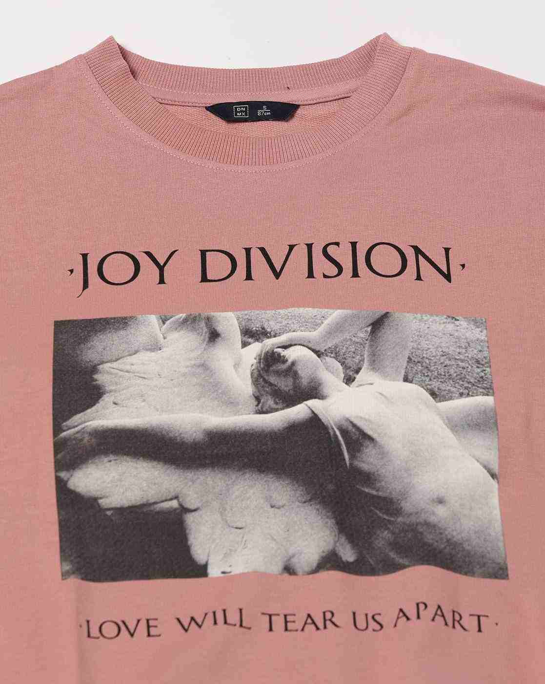DNMX | Women Joy Division Print Boxy Fit Crew-Neck Sweatshirt|4
