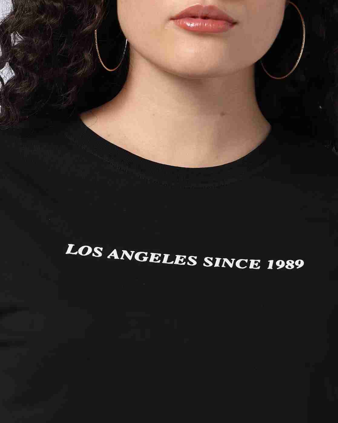 DNMX | Women Typographic Print Regular Fit Cotton Crew-Neck T-Shirt|4