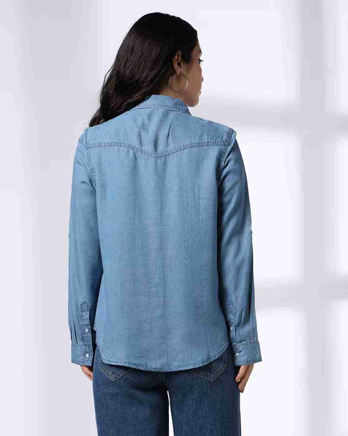 DNMX | Women Relaxed Fit Shirt with Flap Pockets|2