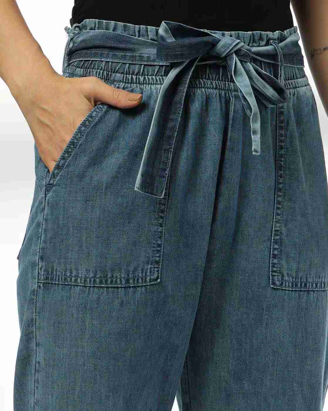 DNMX | Women Lightly Washed Relaxed Fit Ankle-Length Jeans|3