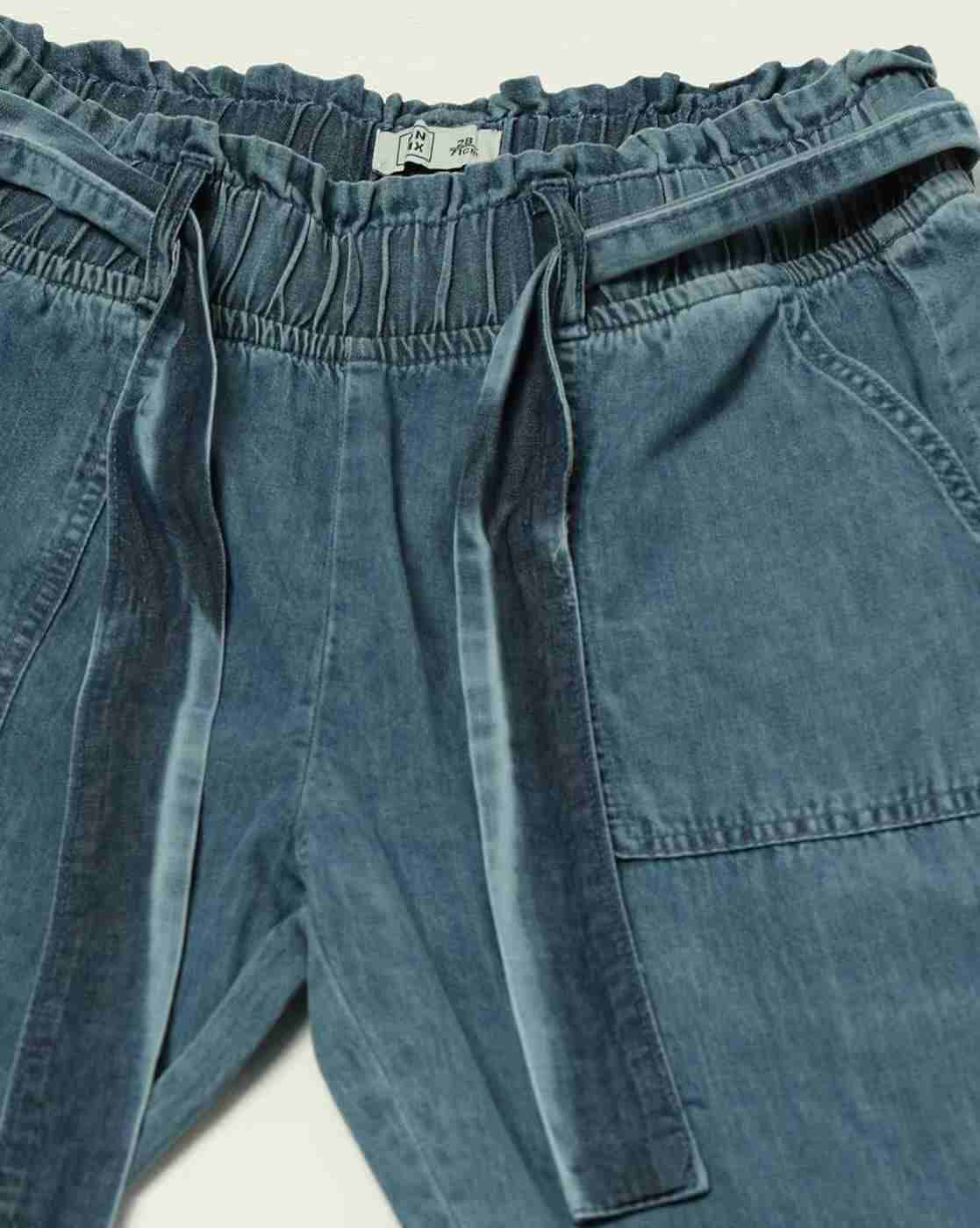 DNMX | Women Lightly Washed Relaxed Fit Ankle-Length Jeans|4