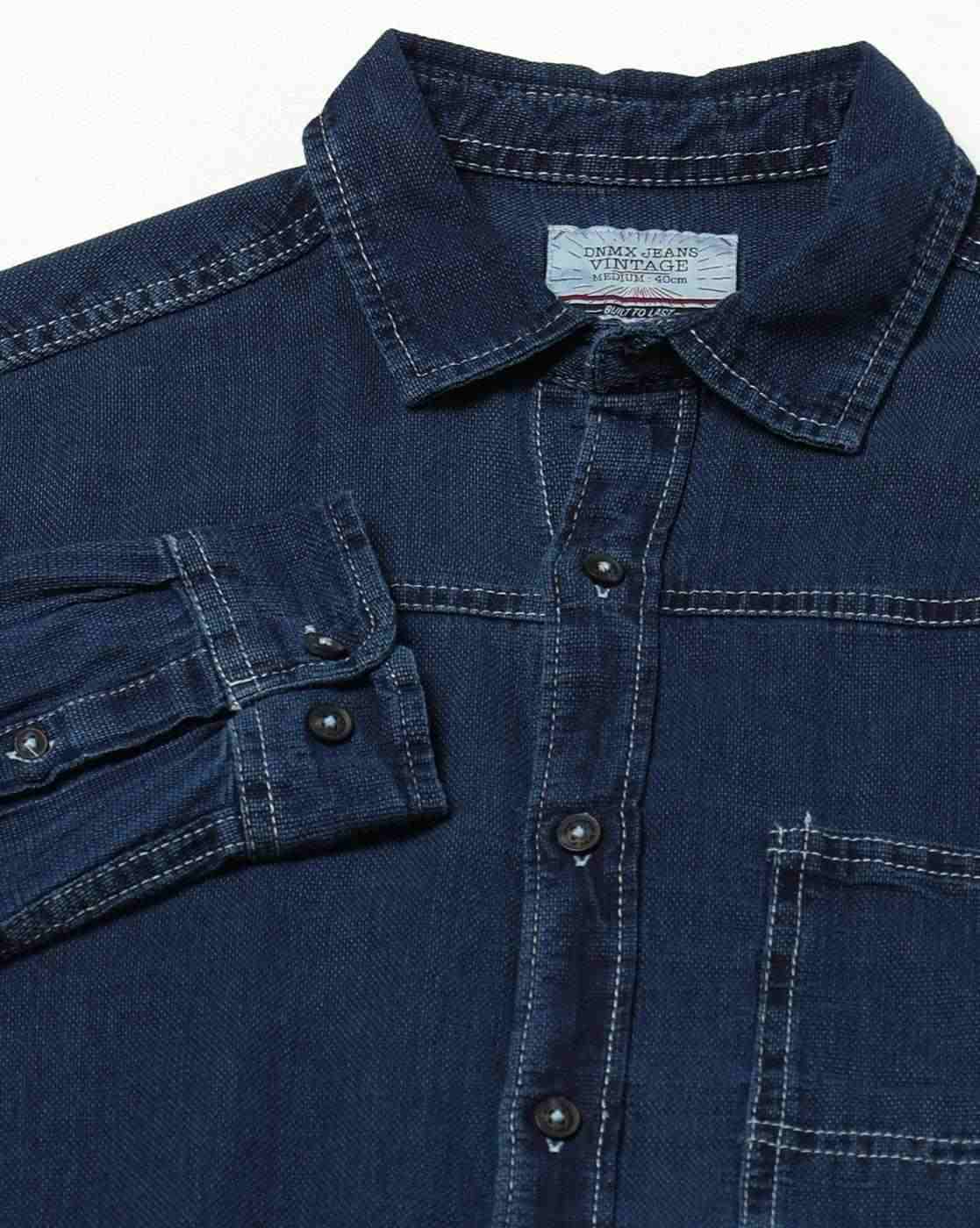 DNMX | Men Regular Fit Shirt with Patch Pocket|5