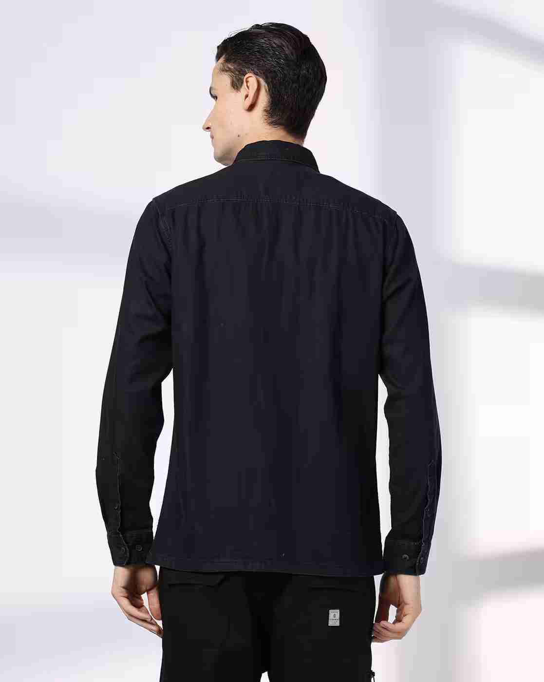DNMX | Men Regular Fit Shirt with Patch Pocket|2