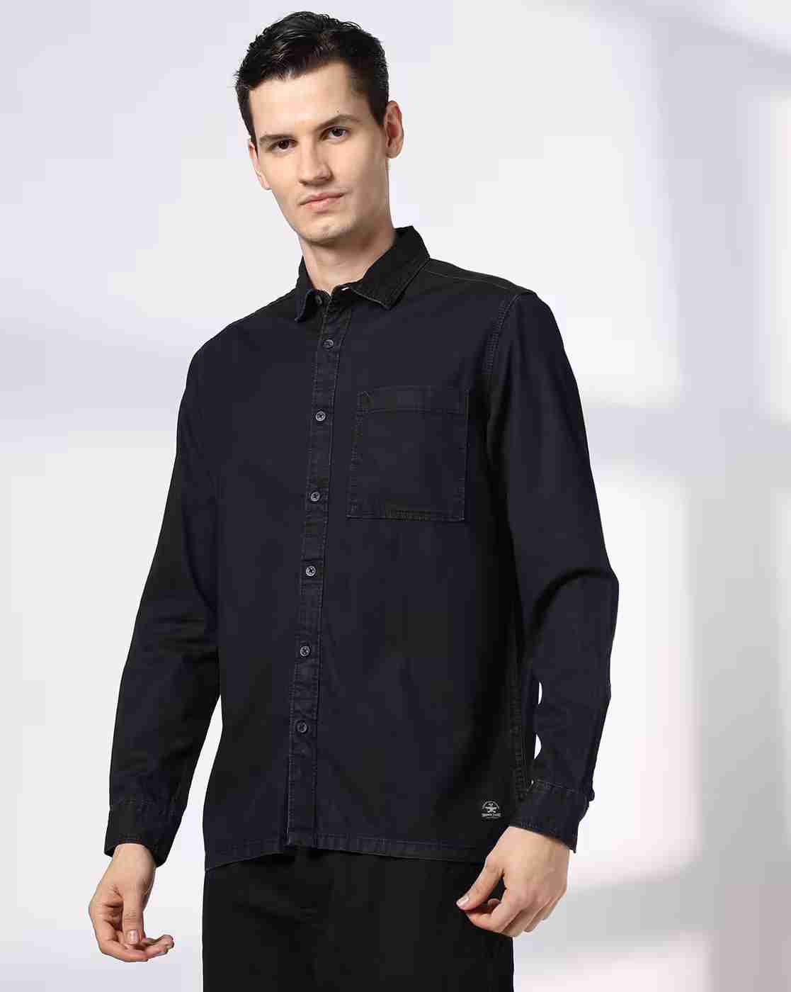 DNMX | Men Regular Fit Shirt with Patch Pocket|4