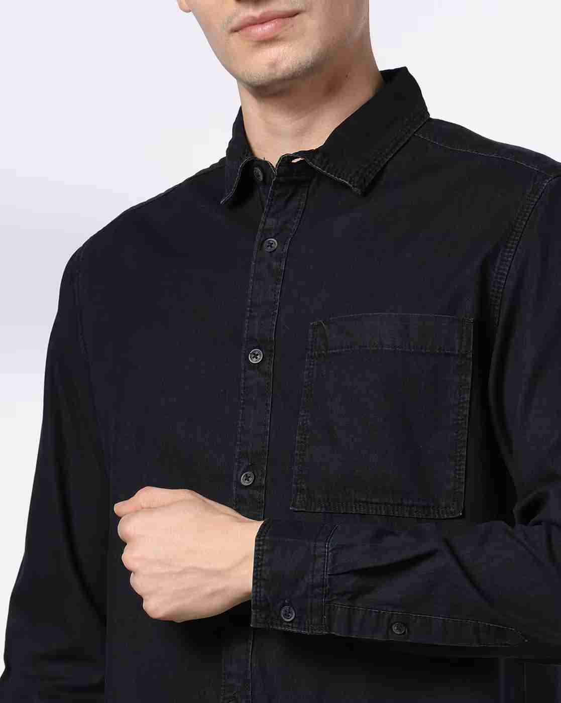DNMX | Men Regular Fit Shirt with Patch Pocket|5