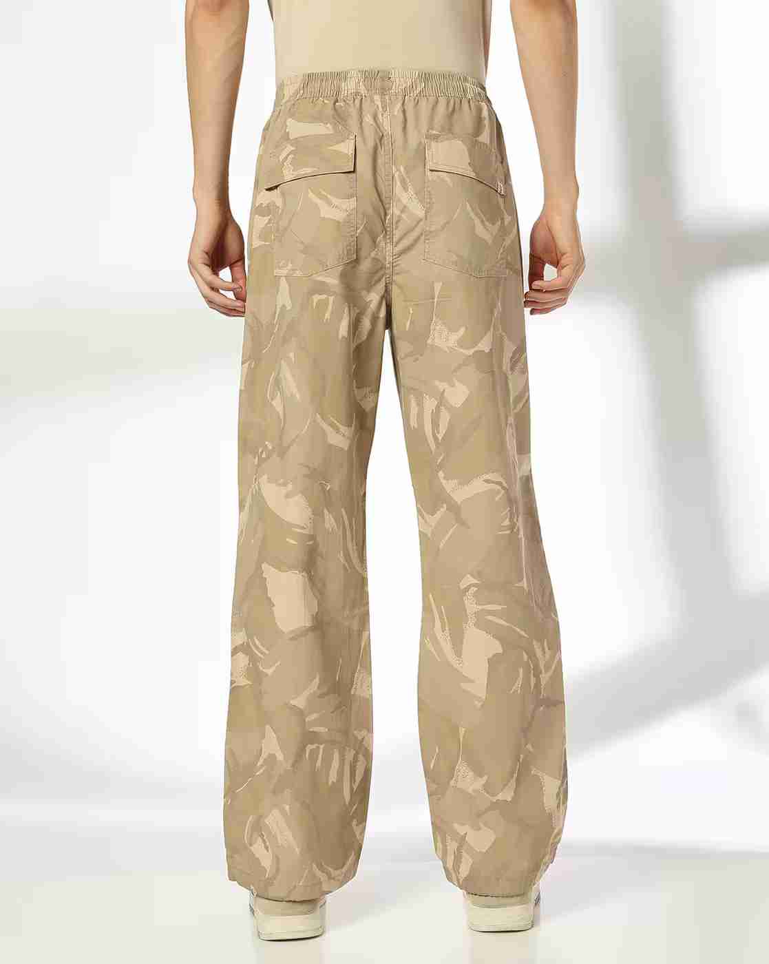 DNMX | Men Camouflage Print Relaxed Fit Flat-Front Pants|2