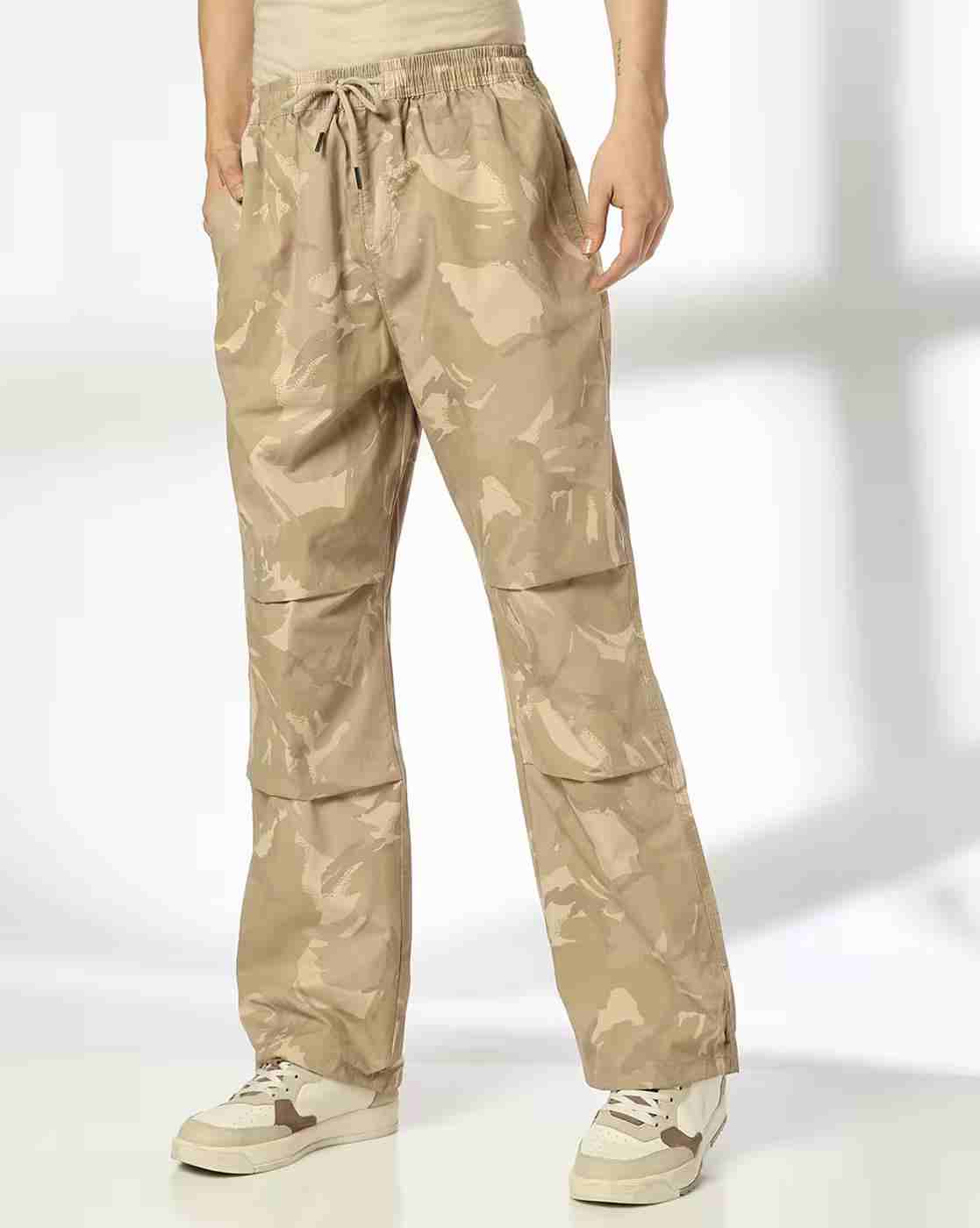 DNMX | Men Camouflage Print Relaxed Fit Flat-Front Pants|3