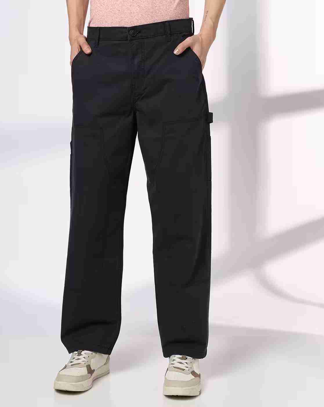 DNMX | Men Straight Fit Flat-Front Carpenter Pants|0