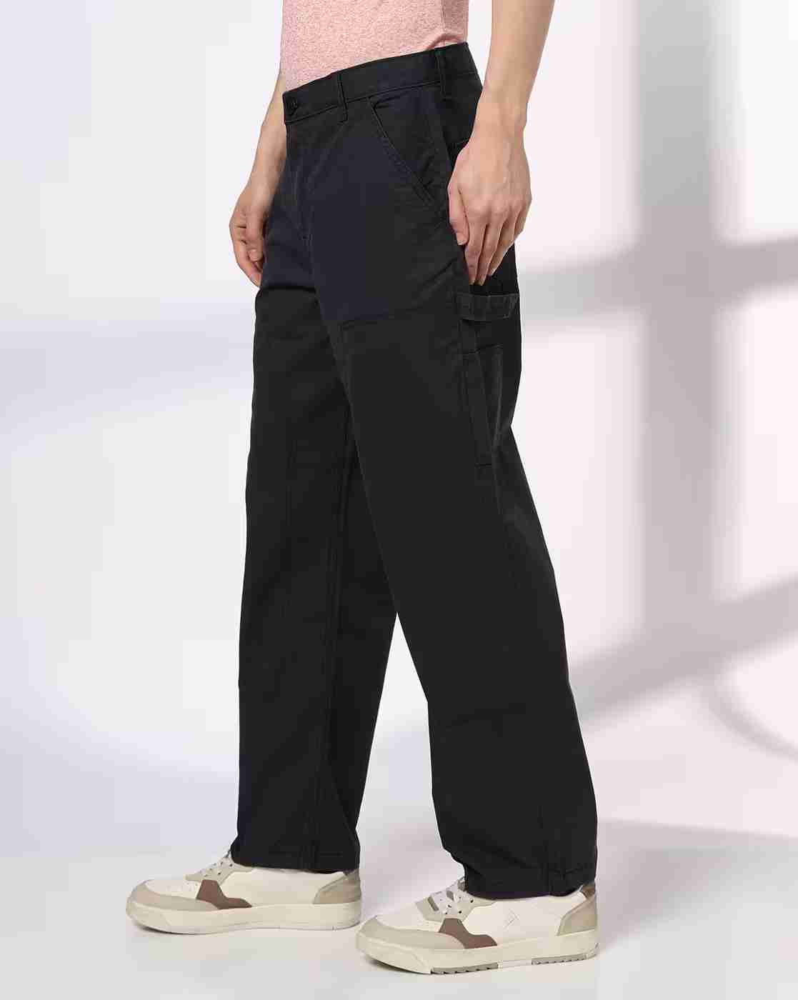 DNMX | Men Straight Fit Flat-Front Carpenter Pants|1