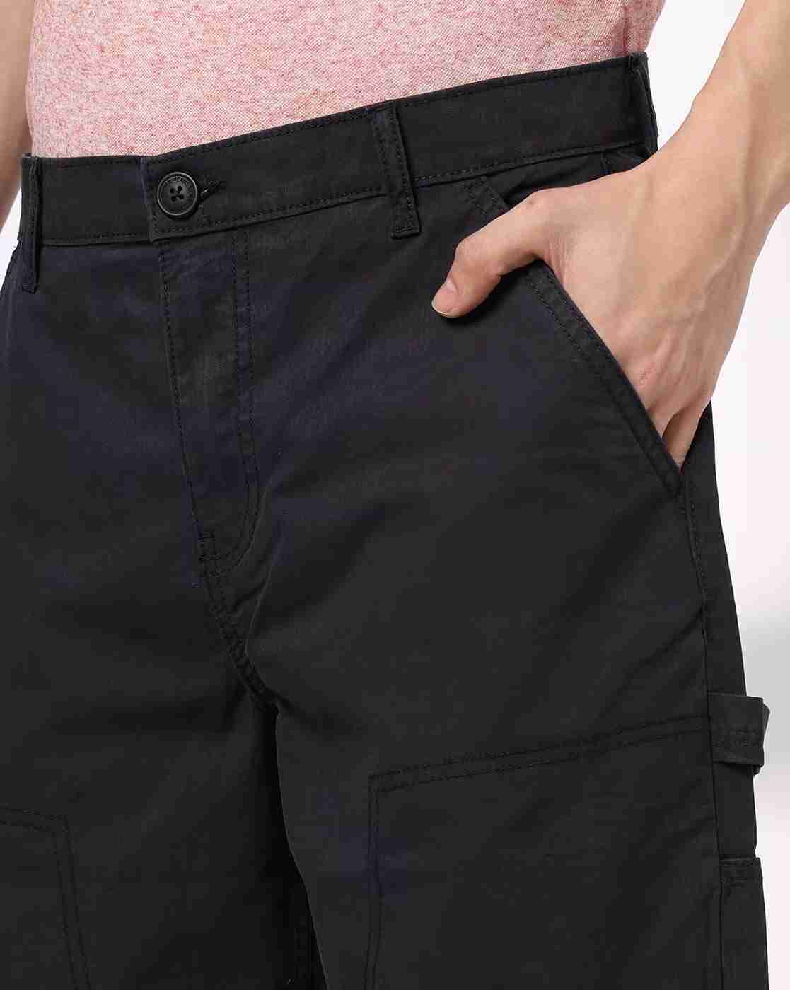 DNMX | Men Straight Fit Flat-Front Carpenter Pants|3