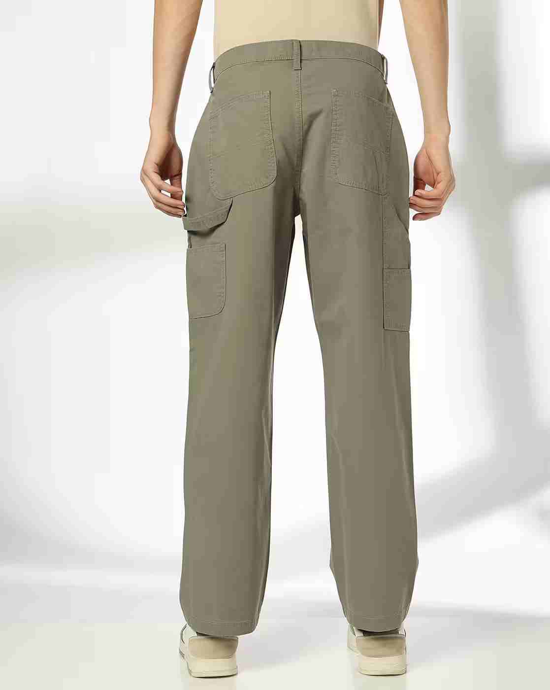 DNMX | Men Straight Fit Flat-Front Carpenter Pants|2