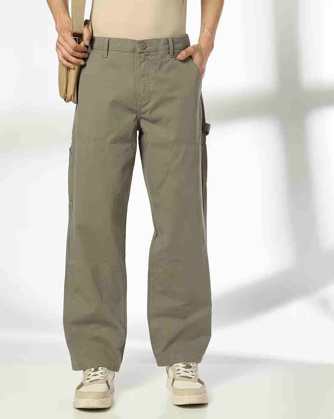 DNMX | Men Straight Fit Flat-Front Carpenter Pants|3