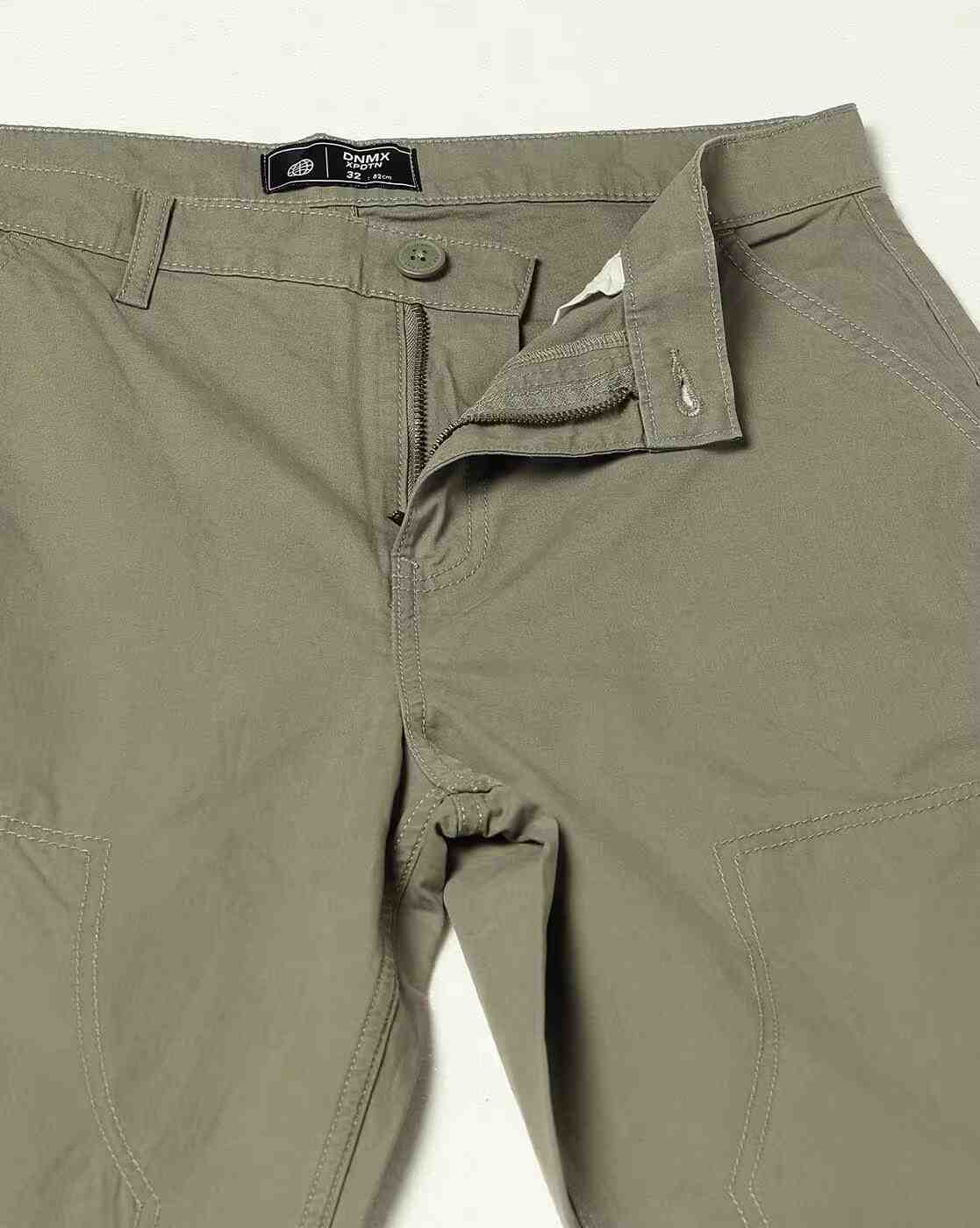 DNMX | Men Straight Fit Flat-Front Carpenter Pants|5