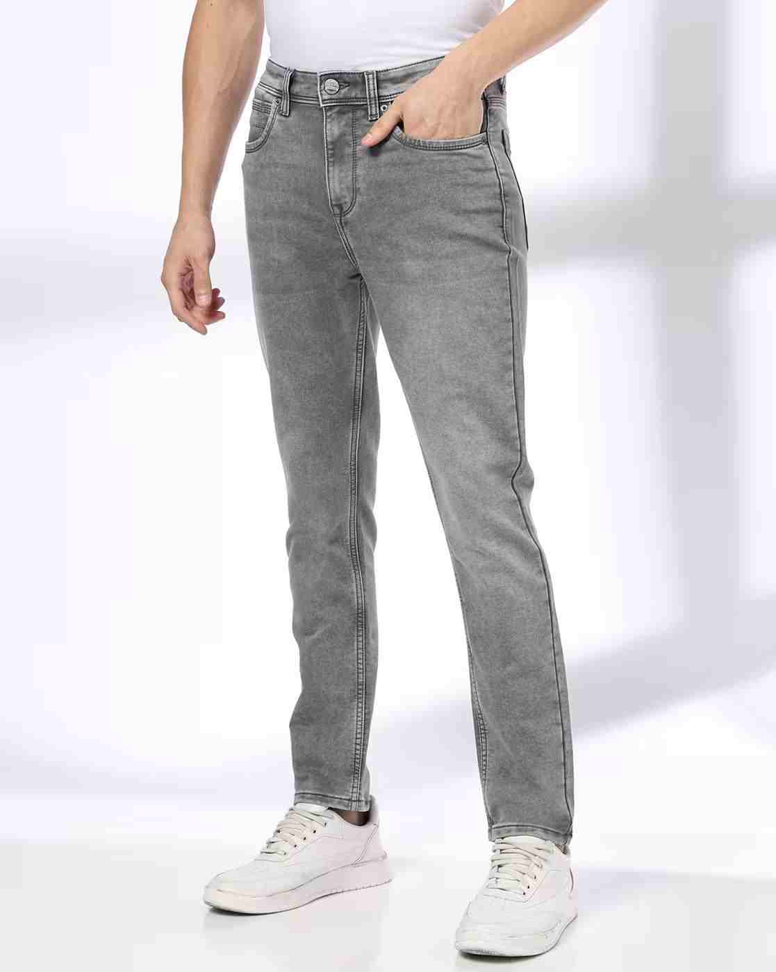 DNMX | Men Mid-Wash Slim Fit Jeans|0