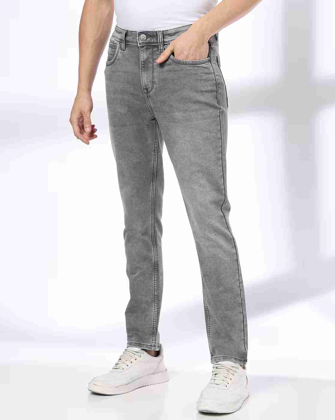 DNMX | Men Mid-Wash Slim Fit Jeans|0